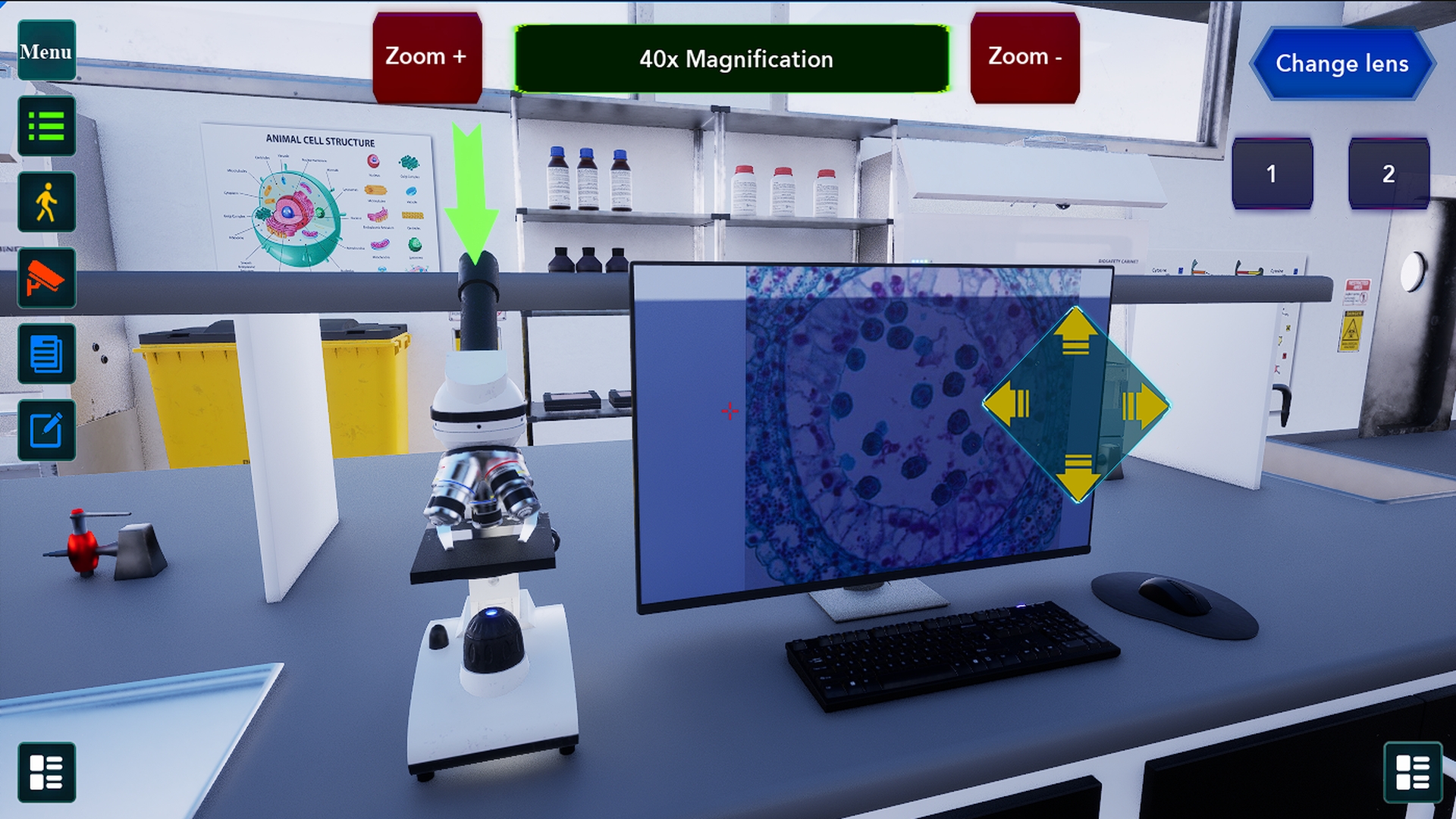 Student using virtual lab