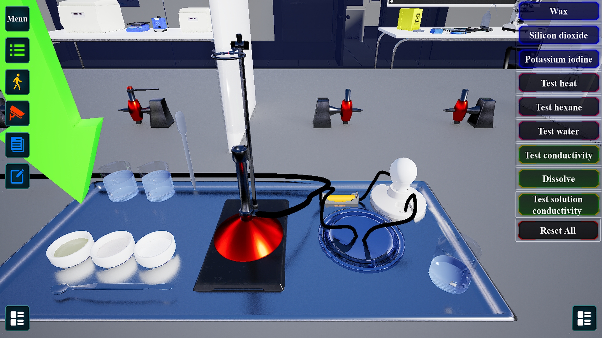 Student using virtual lab