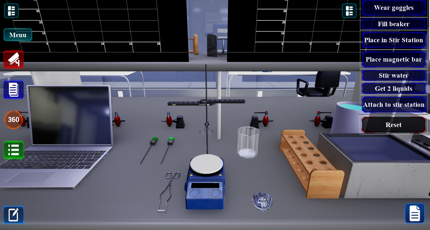 Student using virtual lab