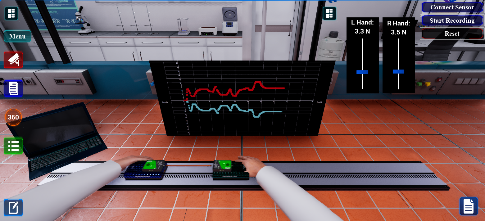 Student using virtual lab